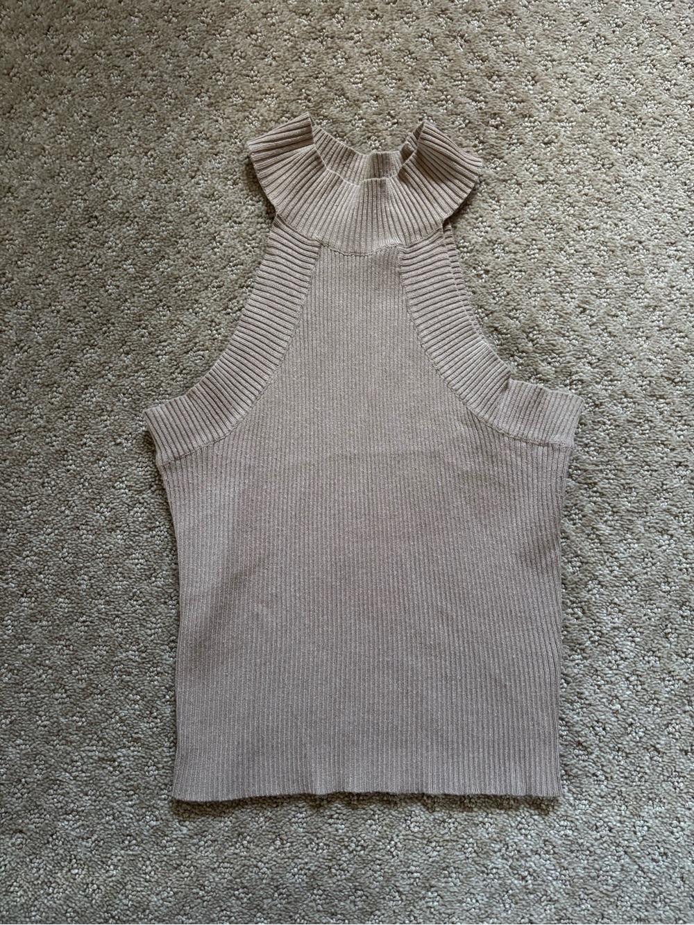 Love Tree Knit High Neck Tank